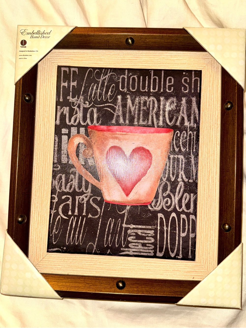 Pink Heart Mug Wall Painting